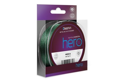 Delphin HERO 8 fonott zsinór / zöld 0,12mm 8,2kg  117m