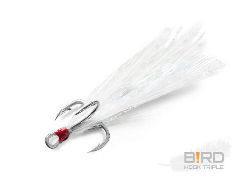 Delphin B!RD Hook TRIPLE / 3db fehér tollak #4