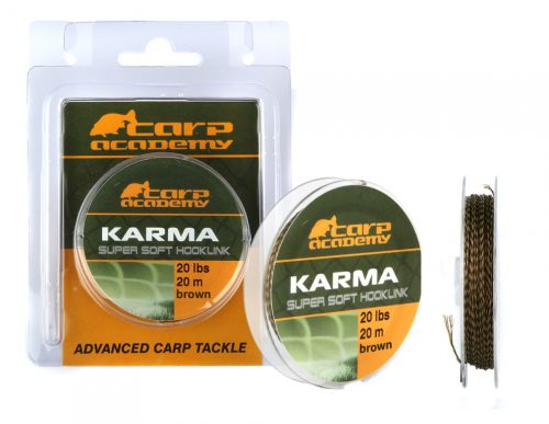 CARP ACADEMY Karma Hooklink 20m 15lb Brown