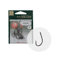   MARUTO HOROG 8355BL CARP HOOKS FORGED STRAIGHT EYE BARBLESS HC BLACK NICKEL 4