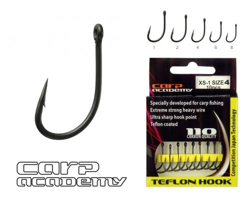 CARP ACADEMY Teflon Hook XS-1 2-es