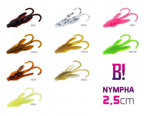 BOMB! Gumihal Nympha / 10db 2,5cm/NEON