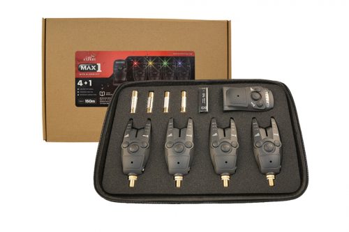 CARP EXPERT MAX1 BITE ALARM 4+1 PIROS, SÁRGA, ZÖLD, KÉK