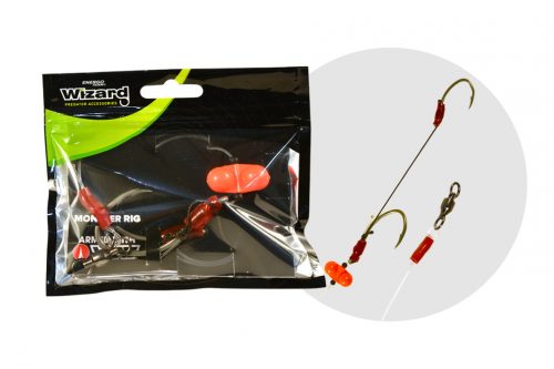 WIZARD MONSTER SURFACE LIVEBAIT DOUBLE MONOBRAID RIG 7/0+9/0 CLASSIC