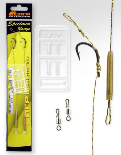 CARP ACADEMY Basic Super Rig Teflon 4-es méret 2db/cs