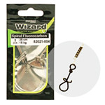 WIZARD SPIRÁL KAPOCS 3 FLUOROCARBON ELŐKE 11KG 25CM 2DB/CS