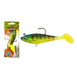 WIZARD SWIMBAIT - PADDLE LONG - 3 INCH – GREEN-REDTIGER