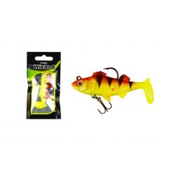 WIZARD SWIMBAIT PERCH 3 INCH  YELLOW-REDTIGER