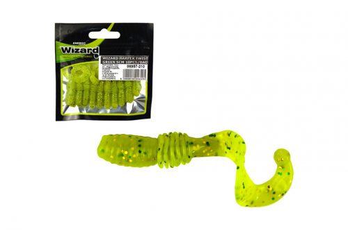 WIZARD HARPEX TWIST GREEN 5CM 10PCS/BAG