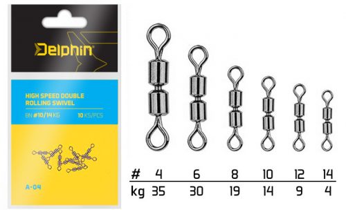 Hi speed double rolling swivel A-04 BN/8