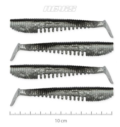 NEVIS Impulse Shad 10cm 4db/cs (Flash Bleak)