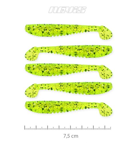 NEVIS Impulse Shad 7.5cm 5db/cs (Poppy Green)