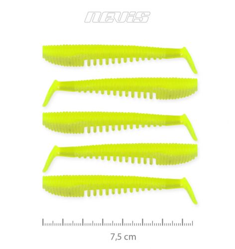 NEVIS Impulse Shad 7.5cm 5db/cs (Flash Lemonade)