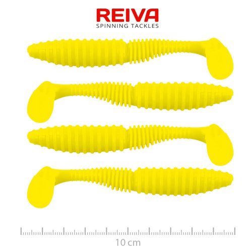 REIVA Zander Power Shad 10cm 4db/cs (Lemonade)