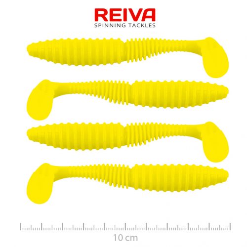 REIVA Zander Power Shad 10cm 4db/cs (Lemonade)