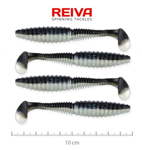 REIVA Zander Power Shad 10cm 4db/cs (Bleak)