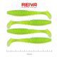 REIVA Zander Power Shad 10cm 4db/cs (Flash Chartreuse)