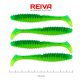 REIVA Zander Power Shad 10cm 4db/cs (Poison Green)