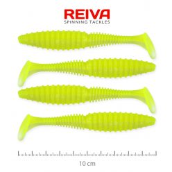 REIVA Zander Power Shad 10cm 4db/cs (Flash Lemonade)