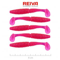 Reiva Zander Power Shad gumihal 8cm 5db/cs (Pink Flitter)