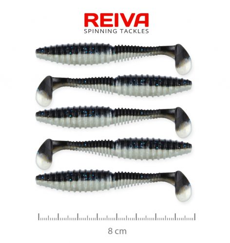 REIVA Zander Power Shad 8cm 5db/cs (Bleak)