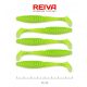 Reiva Zander Power Shad gumihal 8cm 5db/cs (Fluo Zöld Flitter I.)