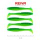 Reiva Zander Power Shad gumihal 8cm 5db/cs (Zöld Flitter)