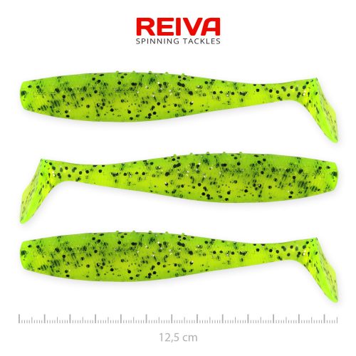 REIVA Flat Minnow shad 12,5cm 3db/cs (Poppy green)