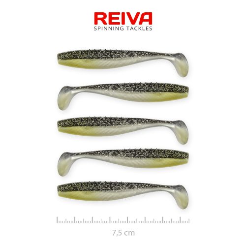 REIVA Flat Minnow shad 7,5cm 5db/cs (Moonshine Bleak)
