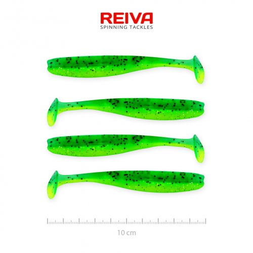 REIVA Flash Shad 10cm 4db/cs (Poison Green)