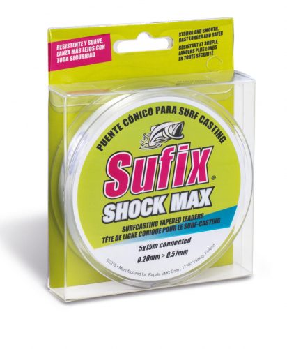 SUFIX SHOCK MAX 5X15M 0.23-0.57MM dobó előtét zsinór