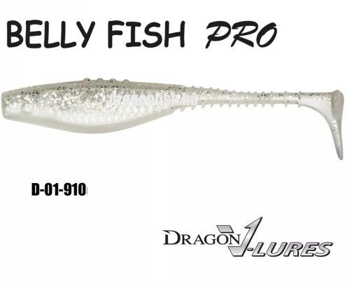 DRAGON belly fish pro gumihal 5cm pearl/clear silver glitter 5db/cs