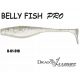 DRAGON belly fish pro gumihal 5cm pearl/clear silver glitter 5db/cs