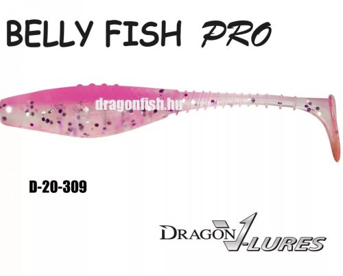 DRAGON belly fish pro gumihal 8,5cm clear pink 3db/cs