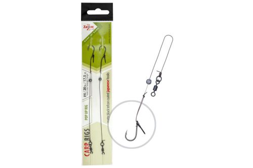 Carp Zoom Pop Up Rig bojlis előke, 17,5 cm, #6, 2 db