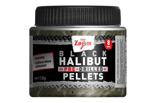 Carp Zoom Fekete fúrt halibut horogpellet, 8 mm, halibut, 120 g