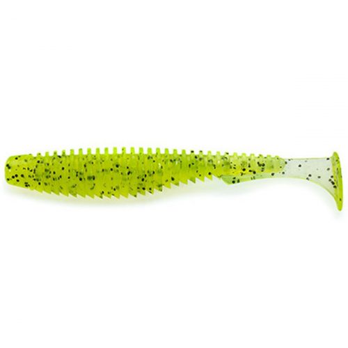 FISHUP_U-SHAD 4" (8PCS.), #055 - CHARTREUSE/BLACK