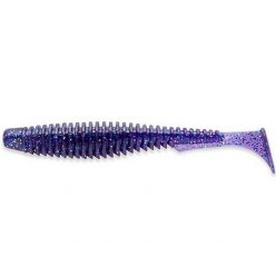   FISHUP_U-SHAD 4" (8PCS.), #060 - DARK VIOLET/PEACOCK & SILVER