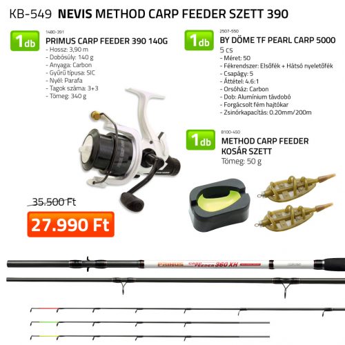 NEVIS Nevis Method Carp feeder szett 390  1480-391+ 2507-550+ 8100-450