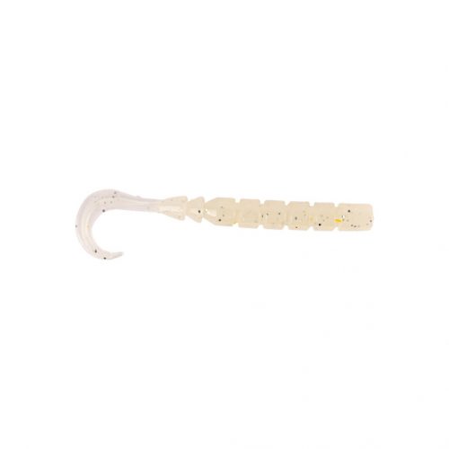 MUSTAD AJI CURLY TAIL 2.5'' WHITE LUMINOUS 12DB/CSOMAG