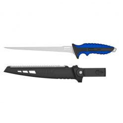   MUSTAD 9" 4116 STAINLESS STEEL ULTRA FLEX FILLET KNIFE - POLISHED BLADE FINISH BLUE