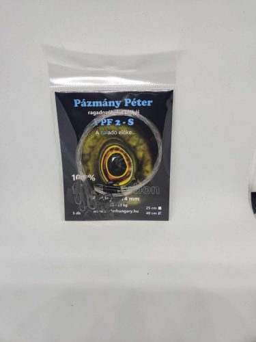 Pázmány Péter - 100% Fluorocarbon előke eggsnap 0,74mm/22,67kg/40cm 5db/csomag