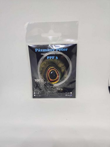 Pázmány Péter - 100% Fluorocarbon előke eggsnap 0,91mm/36.28kg/40cm 5db/csomag