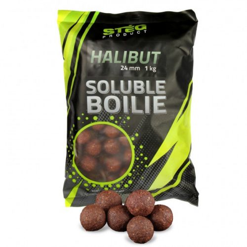 Stég Product Soluble Boilie 24mm Halibut 1kg