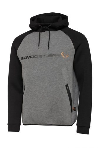 Savage Gear TEC-FOAM HOODIE DARK GREY MELANGE Kapucnis Pulóver M