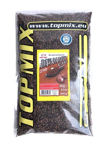 TOP MIX Dynamic Carp etető pellet, Máj 800g